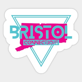 Bristol Connecticut Retro Triangle CT Sticker